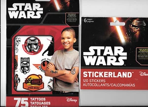 LOTE DE CALCOMANÍAS DE TATUAJES TEMPORALES STAR WARS THE FORCE DESPIERTA ETIQUETAS NUEVO ENVÍO GRATUITO - Imagen 1 de 2