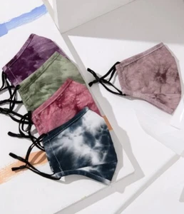 shein face masks tie dye pack of 5 - Picture 1 of 6
