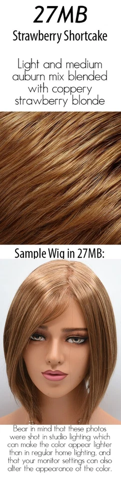 BRAND Jon RENAU Synthetic Miranda Wig in Color 27mb “strawberry Shortcake.”