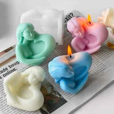 情人节爱情蜡烛硅胶模具DIY制作肥皂石膏树脂工艺 — 第 1/4 张图片