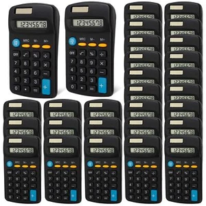 24 Pack Pocket CalculatorMini CalculatorsPocket Size Basic CalculatorsSolar B... - Picture 1 of 7