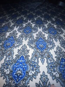 LuLaRoe MAXI Skirt Dress White Blue Ornate Paisley Damask Slinky 3XL 24/26 XXXL - Picture 1 of 10