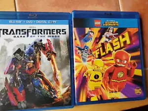 2 Blu-Rays: Transformers Dark of the Moon and The Flash (LEGO) w/DVD discs, too - Foto 1 di 3