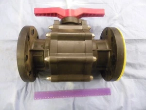 Safi 3" DN80  PN10 plastic Ball Valve Full Bore DIN Flanged EPDM Seal - Picture 1 of 7