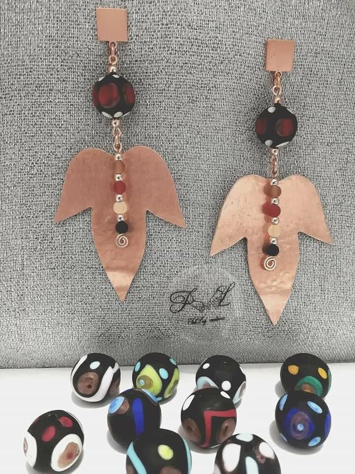 Orecchini Donna  Artigianali Pendenti in Rame - Immagine 1 di 1