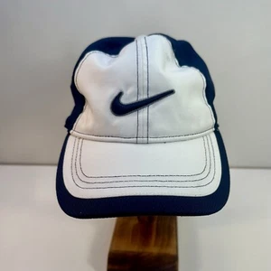 Nike Gorra Sombrero Adulto Unisex Ajustable Golf Sombrero/Gorra-Blanco/Azul Marino Flexible Lite - Imagen 1 de 5