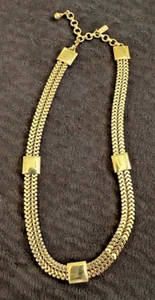 Monet goldfarbene flache Kette Halskette 14" lang 2" Verlängerung - Bild 1 von 4
