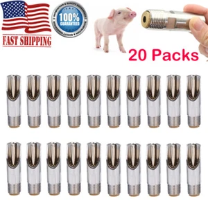 20 Packungen Automatische Nippeltränke Tränke 1/2" NPT Gewinde Schwein Edelstahl - Bild 1 von 12