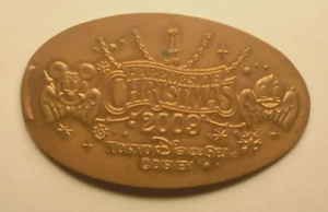ANGEL BABY MICKEY & DONALD CHRISTMAS Souvenir Medal ~ TDS0943 / Tokyo DisneySea - Picture 1 of 1