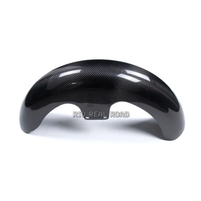 Guardabarros delantero de 23" de fibra de carbono real para Harley Touring Street Bagger Road Glide Foto 1 de 4