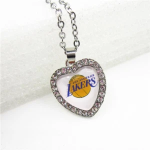 Collar Crystal Heart Lakers Team con caja de regalo - Imagen 1 de 4