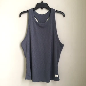 Vuori Tank Top Sunrise Hi Neck Racerback XXL 2XL Navy Blue Soft Ribbed VW1012 - Picture 1 of 11