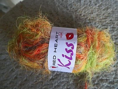 Red Heart Kiss yarn 1 skein 50 gr elf color (12 available) - Image 1 of 3
