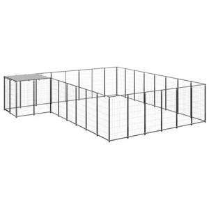 Hundezwinger Schwarz 15,73 m² Stahl - Bild 1 von 6
