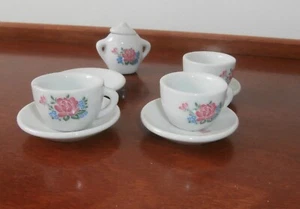 Miniature Ceramic Floral Tea Set Pieces replacement Dollhouse - Picture 1 of 4