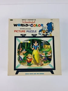 Vintage 1961 Disney 100 Pc Jigsaw Puzzle Complete Snow White Seven Dwarfs Jaymar - Picture 1 of 9