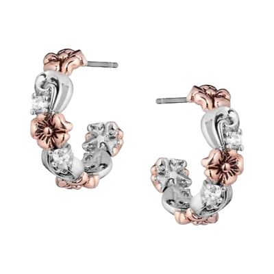 Pendientes de aro Montana Silversmith para damas de plata silvestre y oro rosa ER5809 Foto 1 de 3