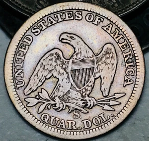 1862 S Seated Liberty Quarter 25C CIVIL WAR KEY DATE 90% Silver US Coin CC22197 - Picture 1 of 8