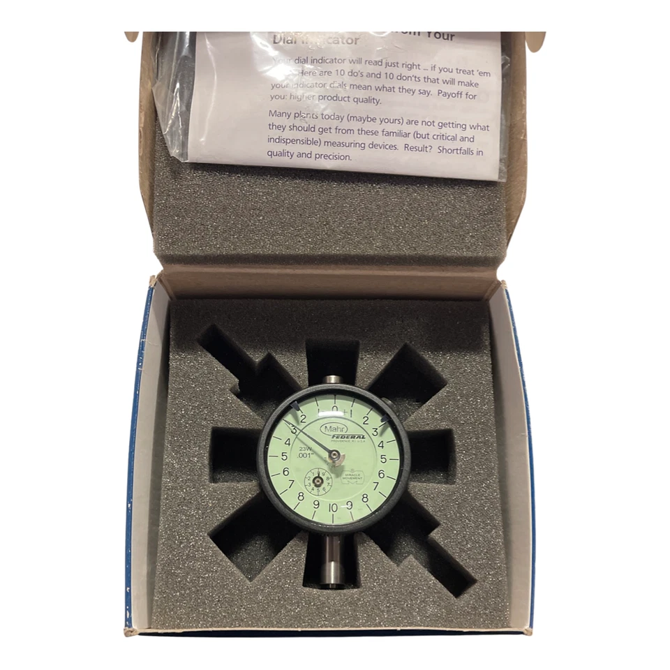 Mahr Federal Dial Indicator 0.050" Total Range 0-20 Dial Reading AGD 2 Style - Image 1 of 1