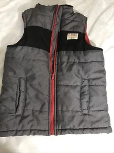 Original Waterproof Vintage 7 years old boy vest Gray, Black , Red Inside - Picture 1 of 5