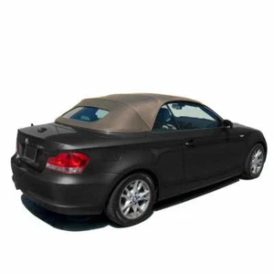 BMW Serie 1 Convertible techo blando 2008-13 en tela de sarga beige con ventana de vidrio - Imagen 1 de 2