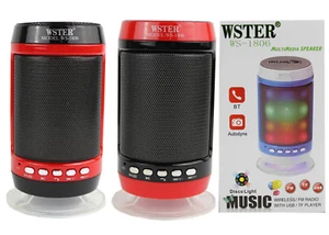 WS-1806 Bluetooth Lautsprecher Freisprechanlage Musicbox light FM Radio MP3 AUX - Bild 1 von 8