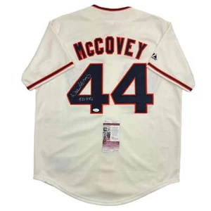 Autographed/Signed Willie McCovey "521 HR's" San Francisco Cream Jersey JSA COA - Picture 1 of 3