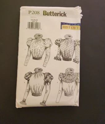 Edwardian Victorian Blouse 18/20/22 Butterick P208 Sewing Pattern Uncut - Image 1 of 2