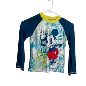 Camicia da bagno Disney Topolino ragazzo 6 blu navy manica lunga protezione eruzioni cutanee - Foto 1 di 8