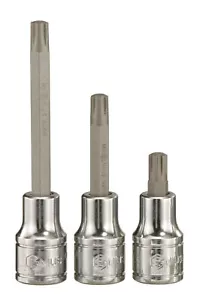 Genius Tools 1/2" Dr. M10 Ribe Bit Socket, 55mmL - 440+9010 - Picture 1 of 1