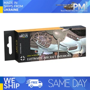 Arcus 2018 Enamel paints set Luftwaffe Aircraft Interiors 6 colors in set 10ml - Picture 1 of 3