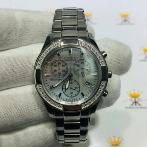 Citizen Eco-Drive Original Diamond Dial Damen Edelstahl Perlmutt Uhr - Bild 1 von 12