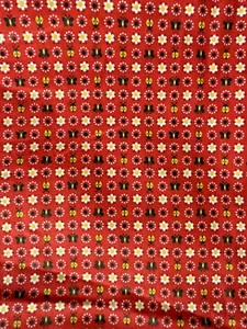 Vintage 35,5" breit fast 5 Yds kleine Blume und Marienkäfer Kaliko Stoff - Bild 1 von 2