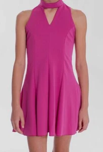 $185 Zoe Ltd Kids Girls Pink Sleeveless Stand Collar Cutout Flare Dress Size 7 - Picture 1 of 1