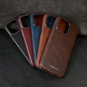 For iPhone 15 16 Pro Max 14 13 12 Shockproof Leather Hybrid Case Magnetic Cover - Picture 1 of 29