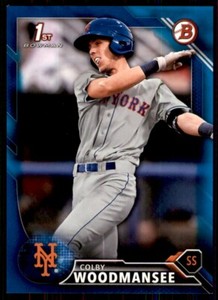 2016 Bowman Blue Paper Colby Woodmansee 085/150 New York Mets