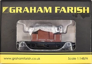 Graham Farish 377-854 SR 25 Ton Pill Box Brake Van in BR Bauxite (Early) Livery - Imagen 1 de 3