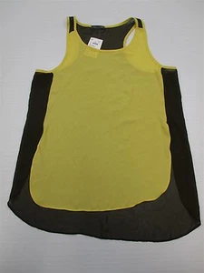 new SOPRANO Women's Size S Sleeveless Sheer Yellow/Olive Green Blouse Top - Picture 1 of 6