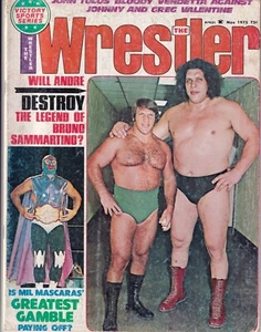 Andre The Giant Mil Mascaras Nov 1975 The Wrestler Wrestling Magazine NWA WWF - Picture 1 of 9