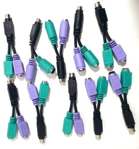 lotto 10 pz adattatore sdoppiatore ps2 to ps2 per mouse e tastiera pc notebook - Imagen 1 de 4