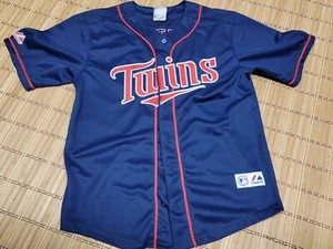 Youth Xl 14-16  Minnesota Twins SANTANA Majestic Merchandise Baseball Shirt - Picture 1 of 4