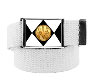 Build A Belt Kid's Power Ranger Buckle 1.25" Wide with Canvas Web Belt - Picture 1 of 10