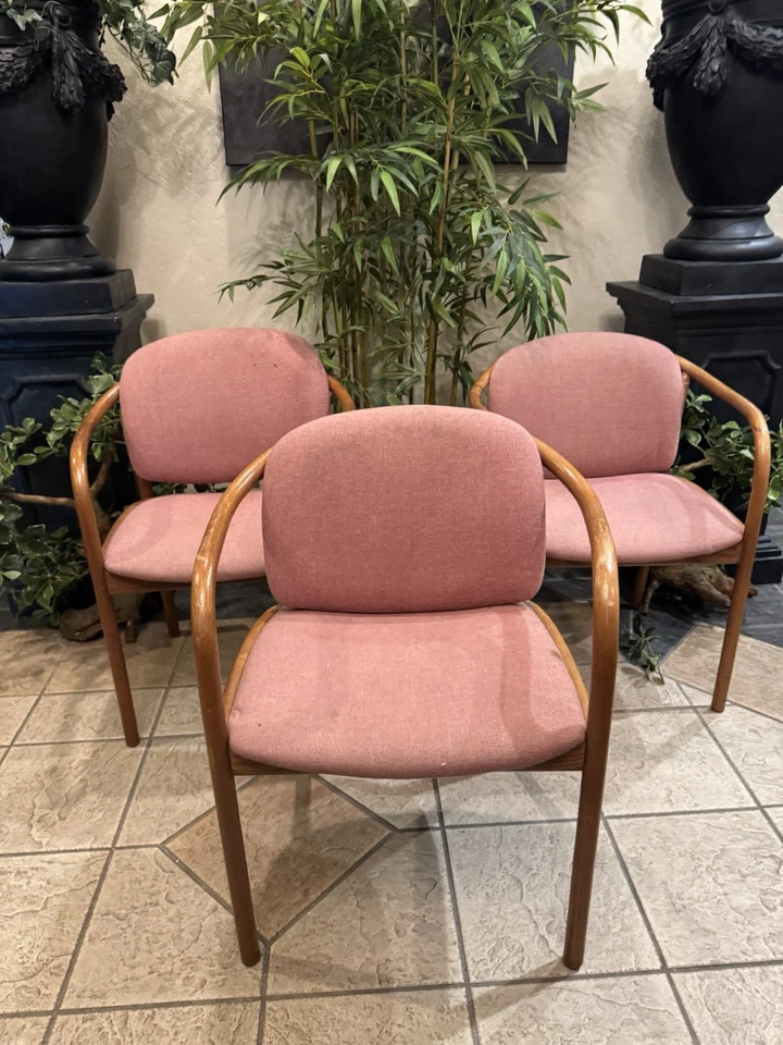 Thonet Vintage Bentwood MCM Chair Set 3 Pieces ; Solid Sturdy: price for all 3  - Image 1 of 4