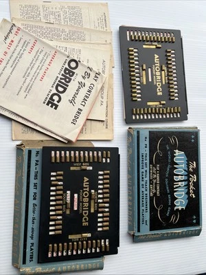 Auto Bridge AutoBridge Playing Board Card Game Play Yourself Vintage - Lot of 2 - Image 1 of 3