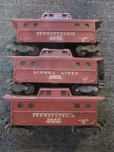 Three (3) O Gauge Pennsylvania N5C Cabooses by Lionel - Picture 1 of 5