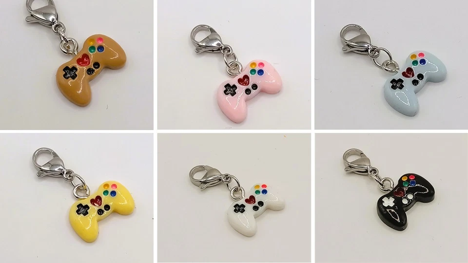 Controller mini Gamer Clip Anhänger Charm Modeschmuck Kinder Bettelarmband - Bild 1 von 1
