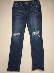 Judy Blue Womens Straight Fit Distressed Jeans Size 15/32 High Rise - Picture 1 of 5