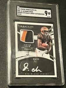 2021 Immaculate Collection - Rookie Eye Black Jersey Ja'Marr Chase /99 SGC 9 - Bild 1 von 2