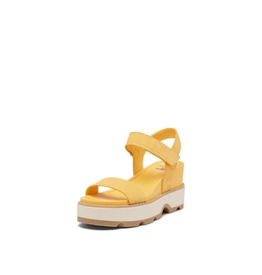 Sandalias de cuña Sorel Joanie IV Y con correa para mujer - rayo amarillo, blanco miel - talla... Foto 1 de 4