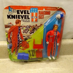 Juego de carreras Evel Knievel vintage en paquete, ideal 1975, n.º 3421-5 - Imagen 1 de 14